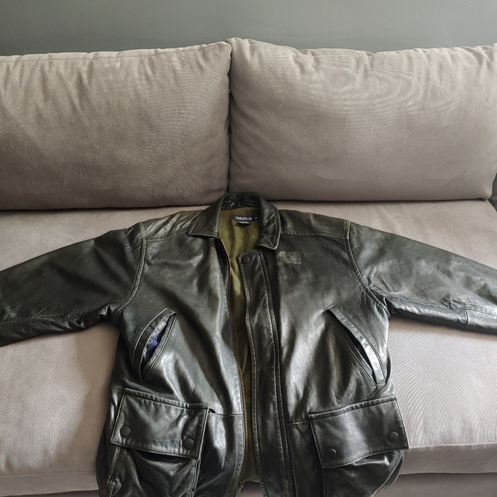 Leather Vintage Nautica Jacket